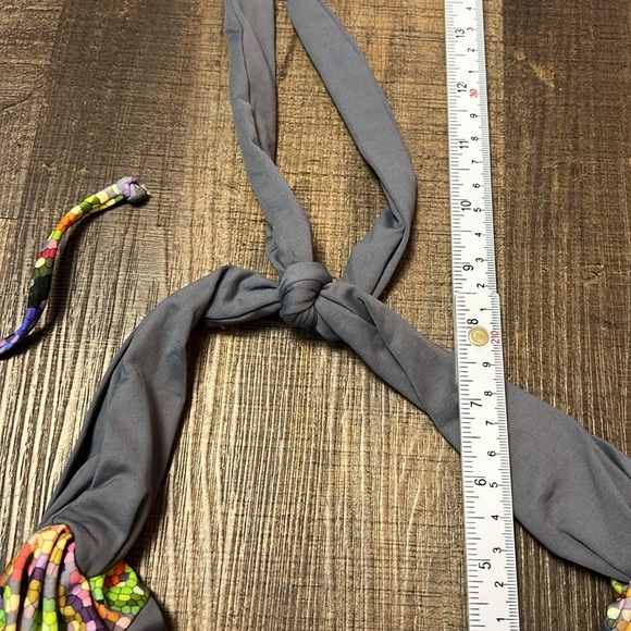 L Space String Bikini Women’s SZ Lg Mixed Media Top summer beach swimming sun - Picture 4 of 7